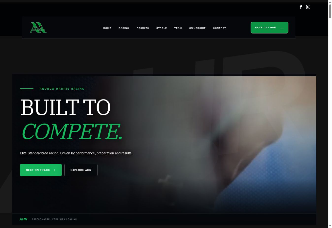 Andrew Harris Racing homepage